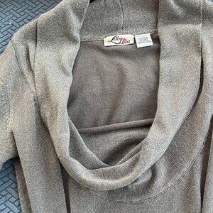 Silver glitter Cowl Neck Top